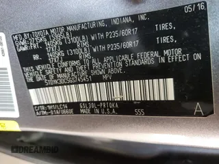 2016 Toyota Sienna XLE with VIN 5TDYK3DC5GS745451, listed as a Copart auction lot 63852525 with 161,578 mi miles and Salvage title. Bid and sale history available at DreamBid. Image 13.