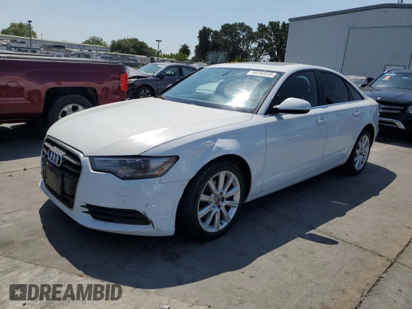 2014 Audi A6 Premium Plus with VIN WAUFMAFC5EN045299, listed as a Copart auction lot 59783855 with 117,488 mi miles and Clean title. Bid and sale history available at DreamBid. Image 1.