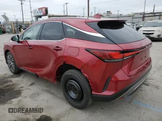 2023 Lexus RX with VIN JTJCHMAAXP2008011, listed as a Copart auction lot 54354375 with 12,571 mi miles and Salvage Title. Bid and sale history available at carsss.com. Image 2.