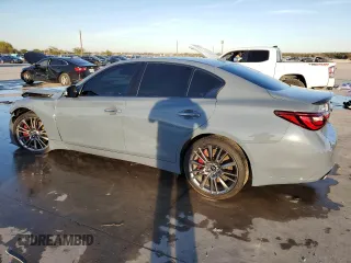 2022 Infiniti Q50 Red Sport 400 with VIN JN1FV7DP0NM370069, listed as a Copart auction lot 80541084 with 26,013 mi miles and Salvage Title. Bid and sale history available at DreamBid. Image 2.