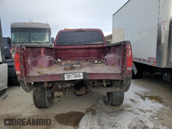 2000 Ford F-350 XL with VIN 1FTSX31F5YEB91180, listed as a Copart auction lot 89172645 with 230,534 mi miles and Salvage Title. Bid and sale history available at DreamBid. Image 6.