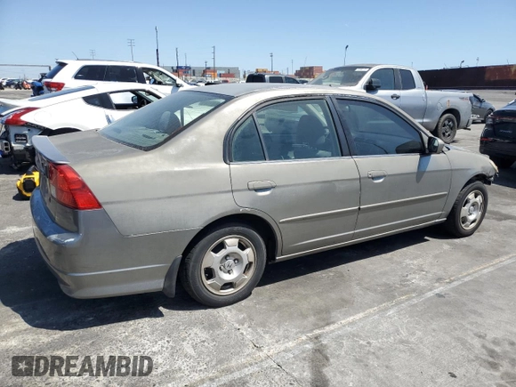 2005 Honda Civic with VIN JHMES96695S004445, listed as a Copart auction lot 53684835 with 164,623 mi miles and Salvage Title. Bid and sale history available at DreamBid. Image 3.