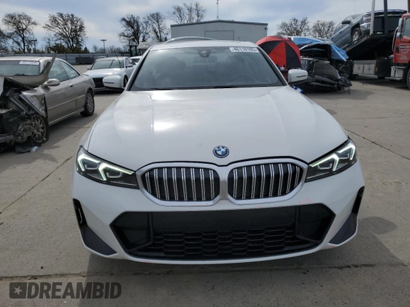 2023 BMW 3 Series 330e with VIN 3MW39FF00P8C93893, listed as a Copart auction lot 46110105 with 40,381 mi miles and Salvage Title. Bid and sale history available at carsss.com. Image 5.