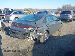 2024 Hyundai Elantra SEL with VIN KMHLM4DG4RU809745, listed as a IAAI auction lot 41768864 with 4,345 mi miles. Bid and sale history available at carsss.com. Image 4.