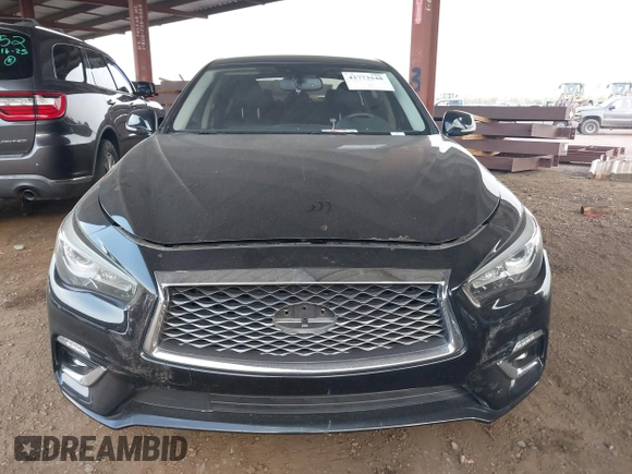 2019 Infiniti Q50 Luxe with VIN JN1EV7ARXKM593846, listed as a IAAI auction lot 42773548 with 57,165 mi miles and . Bid and sale history available at DreamBid. Image 12.