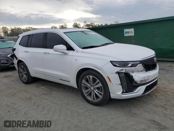 2021 Cadillac XT6 Premium Luxury with VIN 1GYKPCRS8MZ185422, listed as a Copart auction lot 56131775 with 62,043 mi miles and Salvage title. Bid and sale history available at DreamBid. Image 4.