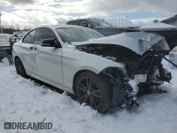 2017 BMW 2 Series M240i xDrive with VIN WBA2G3C51HV640971, listed as a Copart auction lot 43590235 with 84,600 mi miles and Salvage Title. Bid and sale history available at carsss.com. Image 4.