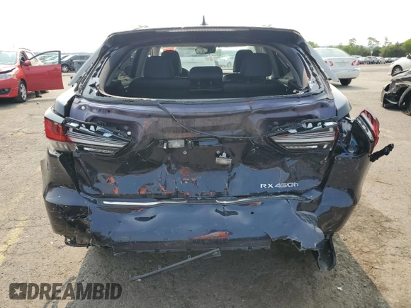 2020 Lexus RX 450h with VIN 2T2JGMDA0LC053815, listed as a Copart auction lot 58234665 with 48,002 mi miles and Salvage title. Bid and sale history available at DreamBid. Image 6.