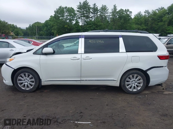2015 Toyota Sienna Limited with VIN 5TDDK3DCXFS103594, listed as a IAAI auction lot 42515466 with 96,684 mi miles and . Bid and sale history available at DreamBid. Image 15.