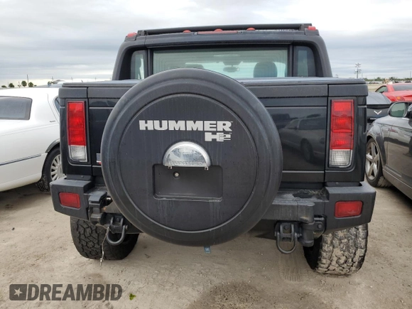 2008 Hummer H2 SUT with VIN 5GRGN22858H105935, listed as a Copart auction lot 75078544 with 0 mi miles and Salvage Title. Bid and sale history available at carsss.com. Image 6.