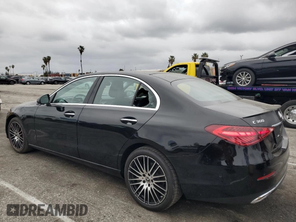 2023 Mercedes-Benz C 300 with VIN W1KAF4HB9PR134470, listed as a Copart auction lot 47826165 with 4,255 mi miles and Salvage Title. Bid and sale history available at DreamBid. Image 2.