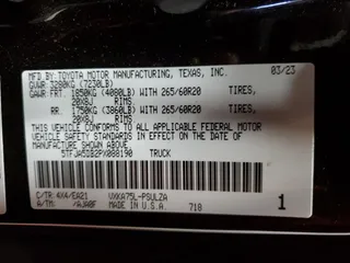 2023 Toyota Tundra Limited with VIN 5TFJA5DB2PX088190, listed as a Copart auction lot 78568164 with 10,932 mi miles and Salvage title. Bid and sale history available at DreamBid. Image 14.
