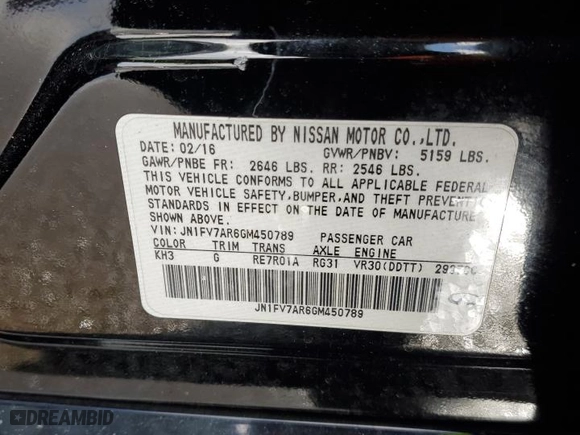 2016 Infiniti Q50 3.0t Red Sport 400 with VIN JN1FV7AR6GM450789, listed as a Copart auction lot 43578625 with 114,781 mi miles and Salvage Title. Bid and sale history available at carsss.com. Image 14.