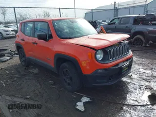 2017 Jeep Renegade Sport with VIN ZACCJBAB6HPG14546, listed as a IAAI auction lot 41488025 with 93,043 mi miles and . Bid and sale history available at carsss.com. Image 1.