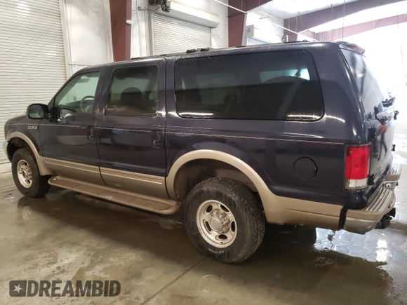 2000 Ford Excursion с VIN 1FMNU43L9YEE34533, выставлен на аукционе Copart как лот 71250094 с пробегом 164 764 миль миль и Чистый • Clean title. История ставок и продаж доступна на DreamBid. Изображение 2.