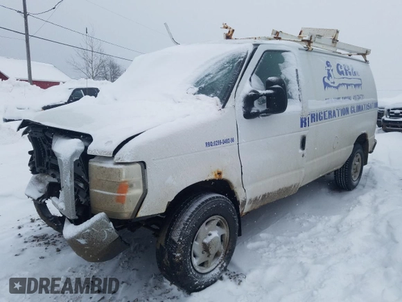 2008 Ford Econoline Cargo Commercial with VIN 1FTNE24L08DA53566, listed as a Copart auction lot 83140354 with Not Provided miles and Salvage Title. Bid and sale history available at DreamBid. Image 1.