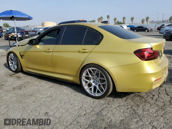 2015 BMW M3 with VIN WBS3C9C58FP804331, listed as a Copart auction lot 62507465 with 97,783 mi miles and Salvage title. Bid and sale history available at DreamBid. Image 2.