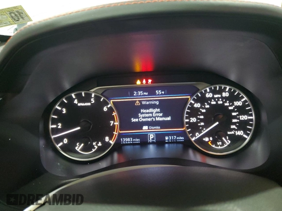 2025 Nissan Altima SR with VIN 1N4BL4CVXSN315043, listed as a Copart auction lot 55392865 with 13,983 mi miles and Clean Title. Bid and sale history available at DreamBid. Image 9.