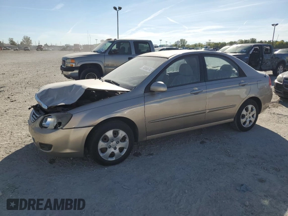 2008 Kia Spectra EX with VIN KNAFE121985568301, listed as a Copart auction lot 74066674 with 91,240 mi miles and Salvage Title. Bid and sale history available at carsss.com. Image 1.