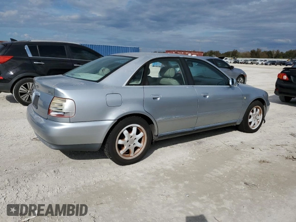 1998 Audi A4 with VIN WAUED28D7WA102408, listed as a Copart auction lot 77905754 with Not provided miles and Non repairable. Bid and sale history available at DreamBid. Image 3.