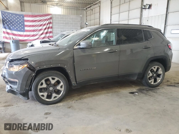2021 Jeep Compass Limited with VIN 3C4NJDCB5MT528455, listed as a Copart auction lot 51691595 with 88,598 mi miles and Salvage Title. Bid and sale history available at DreamBid. Image 1.