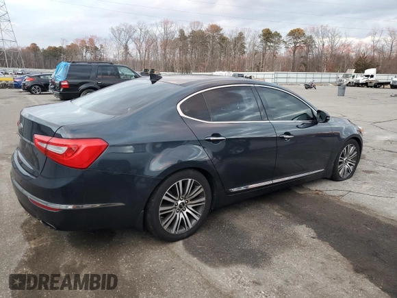 2014 Kia Cadenza Premium with VIN KNALN4D71E5152910, listed as a Copart auction lot 88694025 with 174,702 mi miles and Clean Title. Bid and sale history available at carsss.com. Image 3.