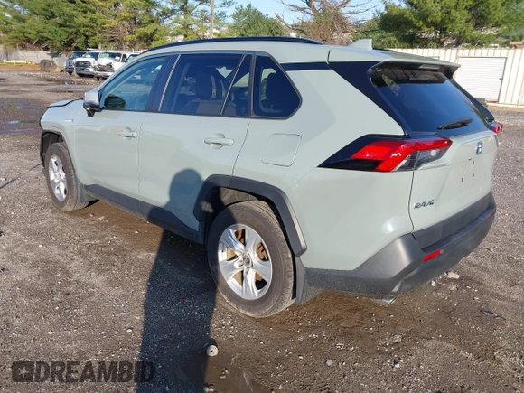 2019 Toyota RAV4 Hybrid XLE with VIN JTMRWRFV0KD013274, listed as a IAAI auction lot 41918992 with 97,850 mi miles. Bid and sale history available at carsss.com. Image 3.