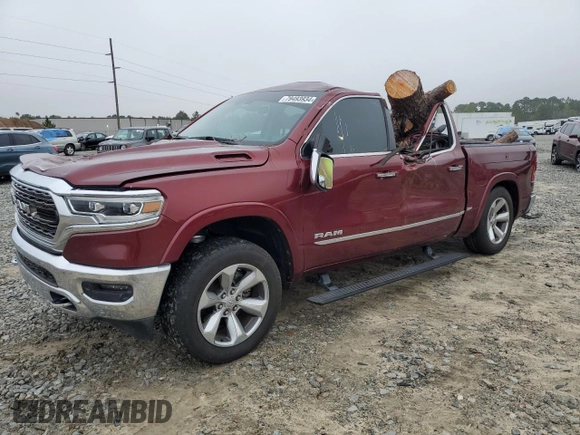 2020 Ram 1500 Limited z VIN 1C6RREHT1LN295438, wystawiony jako Copart lot #79493934 z przebiegiem 75 876 mil mil oraz Szkoda całkowita • Salvage title. Historia ofert i sprzedaży dostępna na DreamBid. Obrazek 1.