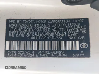 2007 Scion tC Spec с VIN JTKDE177570203724, выставлен на аукционе IAAI как лот 42415264 с пробегом 210 185 миль миль и . История ставок и продаж доступна на DreamBid. Изображение 9.