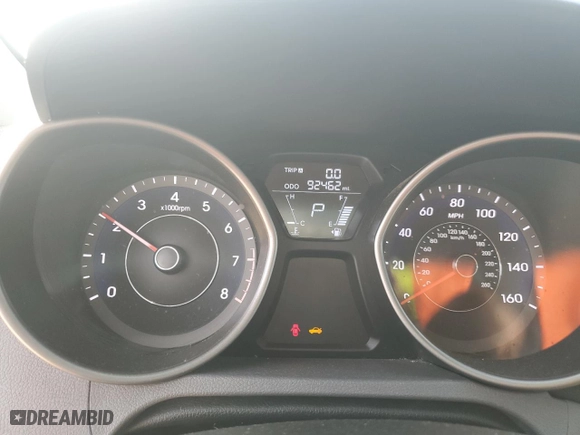 2013 Hyundai Elantra GLS with VIN 5NPDH4AE6DH395600, listed as a Copart auction lot 43967675 with 92,462 mi miles and Salvage Title. Bid and sale history available at carsss.com. Image 9.