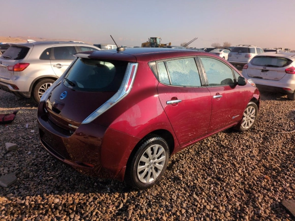 2017 Nissan LEAF S with VIN 1N4BZ0CP3HC311154, listed as a Copart auction lot 88807695 with 57,525 mi miles and Salvage Title. Bid and sale history available at carsss.com. Image 3.