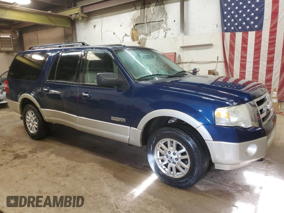 2008 Ford Expedition EL Eddie Bauer with VIN 1FMFK18528LA46090, listed as a Copart auction lot 47386824 with 188,205 mi miles and Clean Title. Bid and sale history available at carsss.com. Image 4.