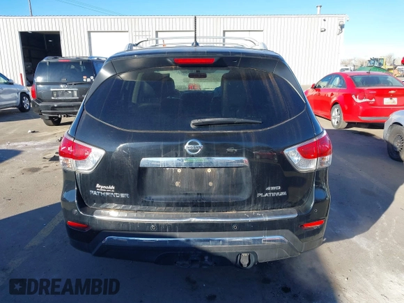 2014 Nissan Pathfinder Platinum with VIN 5N1AR2MM3EC692923, listed as a IAAI auction lot 41400968 with 202,186 mi miles and . Bid and sale history available at DreamBid. Image 16.