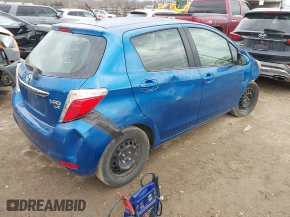 2013 Toyota Yaris L with VIN JTDKTUD37DD544926, listed as a IAAI auction lot 41474717 with 1 mi miles. Bid and sale history available at carsss.com. Image 4.