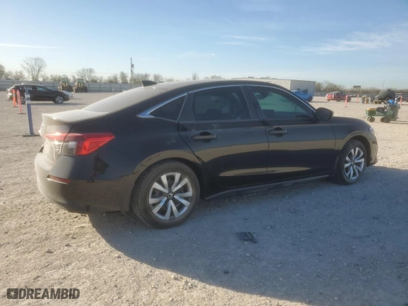2023 Honda Civic Sedan LX with VIN 2HGFE2F25PH535820, listed as a Copart auction lot 49446025 with 21,733 mi miles and Salvage Title. Bid and sale history available at carsss.com. Image 3.