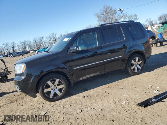 2012 Honda Pilot Touring with VIN 5FNYF4H96CB076730, listed as a Copart auction lot 50161785 with 108,038 mi miles and Salvage Title. Bid and sale history available at DreamBid. Image 1.