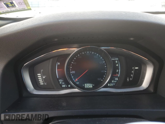 2016 Volvo S60 T5 Premier with VIN YV1612TK5G2398069, listed as a Copart auction lot 44574905 with 59,268 mi miles and Salvage Title. Bid and sale history available at carsss.com. Image 9.