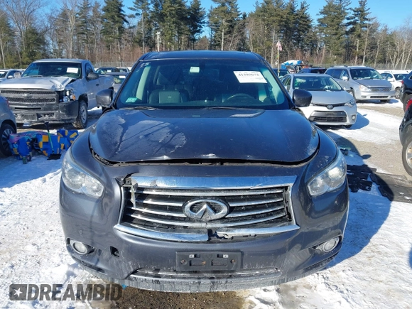 2013 Infiniti JX35 with VIN 5N1AL0MM6DC314048, listed as a IAAI auction lot 41393672 with 158,073 mi miles. Bid and sale history available at carsss.com. Image 12.
