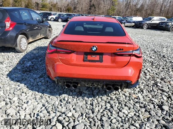 2021 BMW M4 Competition with VIN WBS33AZ01MCG48704, listed as a Copart auction lot 39058223 with 5,880 mi miles. Bid and sale history available at carsss.com. Image 6.