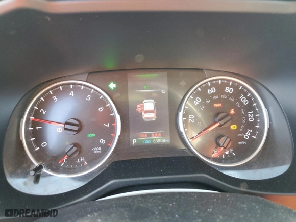 2022 Toyota RAV4 XLE with VIN 2T3W1RFV8NW206412, listed as a Copart auction lot 42016035 with 63,808 mi miles and Salvage Title. Bid and sale history available at carsss.com. Image 9.