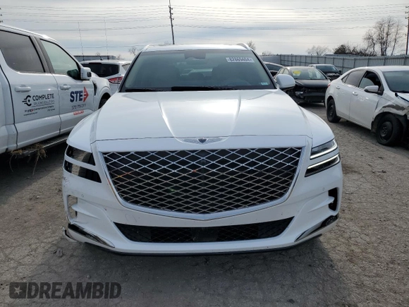2021 Genesis GV80 with VIN KMUHCESC1MU075011, listed as a Copart auction lot 82869404 with 13,816 mi miles and Salvage title. Bid and sale history available at DreamBid. Image 5.