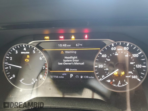 2022 Nissan Pathfinder S with VIN 5N1DR3AC8NC227178, listed as a Copart auction lot 48714525 with 57,756 mi miles and Salvage title. Bid and sale history available at DreamBid. Image 9.