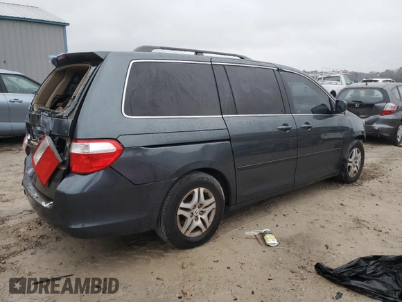 2006 Honda Odyssey EX-L with VIN 5FNRL38616B460593, listed as a Copart auction lot 46496915 with 205,948 mi miles and Salvage Title. Bid and sale history available at carsss.com. Image 3.
