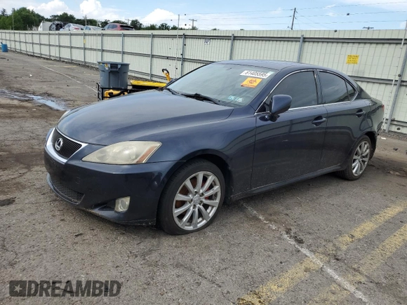 2006 Lexus IS 250 with VIN JTHCK262X62005682, listed as a Copart auction lot 61405595 with Not provided miles and Salvage title. Bid and sale history available at DreamBid. Image 1.