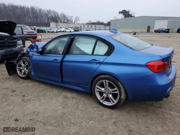 2016 BMW 3 Series 328i xDrive with VIN WBA8E3G50GNT75923, listed as a Copart auction lot 87945155 with 0 mi miles and Salvage Title. Bid and sale history available at carsss.com. Image 2.