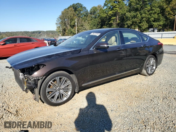 2019 Genesis G80 3.8L with VIN KMHGN4JE6KU288907, listed as a Copart auction lot 76422094 with 60,735 mi miles and Salvage Title. Bid and sale history available at carsss.com. Image 1.