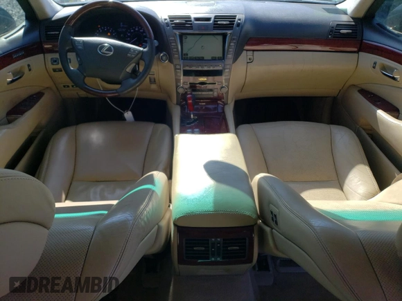 2008 Lexus LS 460 L with VIN JTHGL46F385020961, listed as a Copart auction lot 52156065 with 169,933 mi miles and Clean title. Bid and sale history available at DreamBid. Image 8.