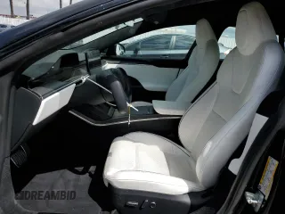 2022 Tesla Model S Plaid with VIN 5YJSA1E69NF460808, listed as a Copart auction lot 48766764 with 12,836 mi miles and Salvage Title. Bid and sale history available at DreamBid. Image 7.