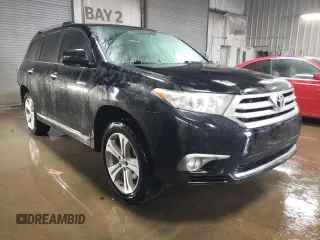 2013 Toyota Highlander Limited with VIN 5TDDK3EH9DS235429, listed as a Copart auction lot 50582125 with 144,855 mi miles and Salvage title. Bid and sale history available at DreamBid. Image 4.