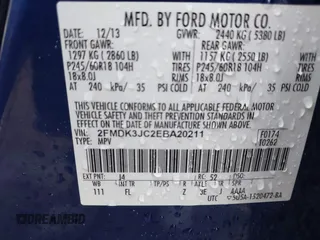 2014 Ford Edge SEL with VIN 2FMDK3JC2EBA20211, listed as a IAAI auction lot 41875254 with 195,046 mi miles. Bid and sale history available at carsss.com. Image 9.